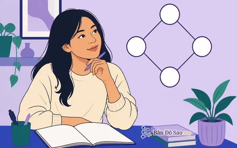 Minh họa một người đang lần theo các vị trí trên biểu đồ Matrix Destiny