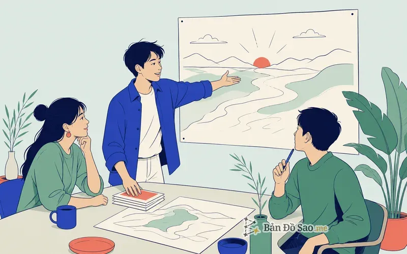 Minh họa Cung Mọc Nhân Mã khi kéo cuộc trò chuyện từ chi tiết nhỏ ra bức tranh rộng hơn