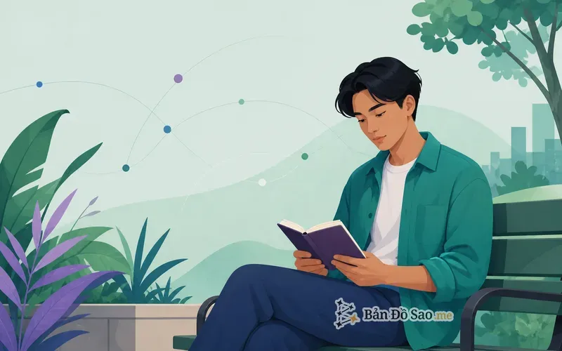 Minh họa đọc đuôi nghiệp Matrix sau khi đã có điểm neo từ trung tâm và đường đời sống