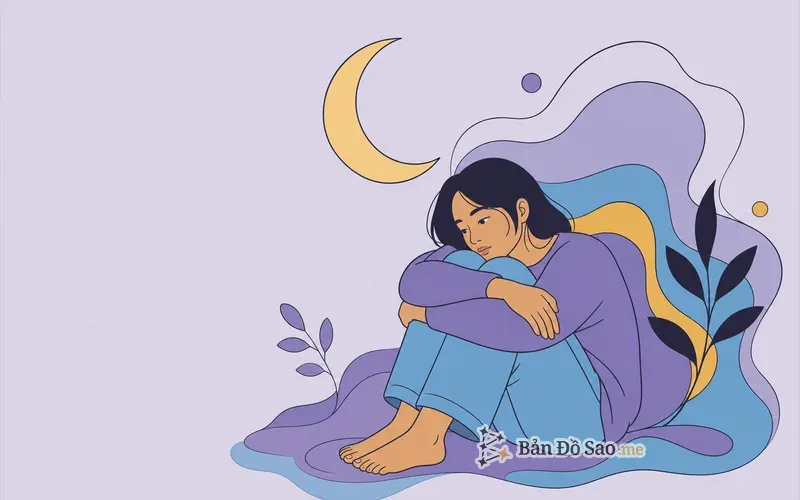 Minh họa Mặt Trăng phản chiếu đời sống cảm xúc và nhu cầu an toàn
