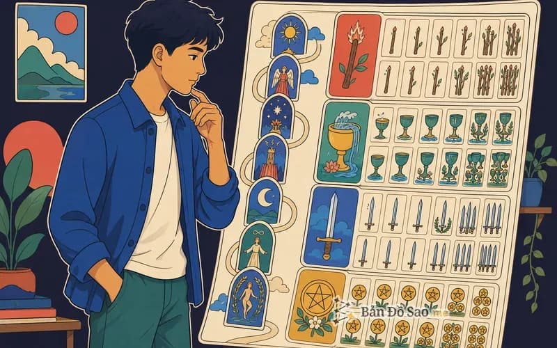 Bảng tra ý nghĩa 78 lá bài tarot đầy đủ trong bộ Rider Waite Smith