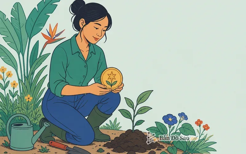 Bộ 14 lá bài Tiền Pentacles Tarot xếp theo thứ tự từ Ace đến King